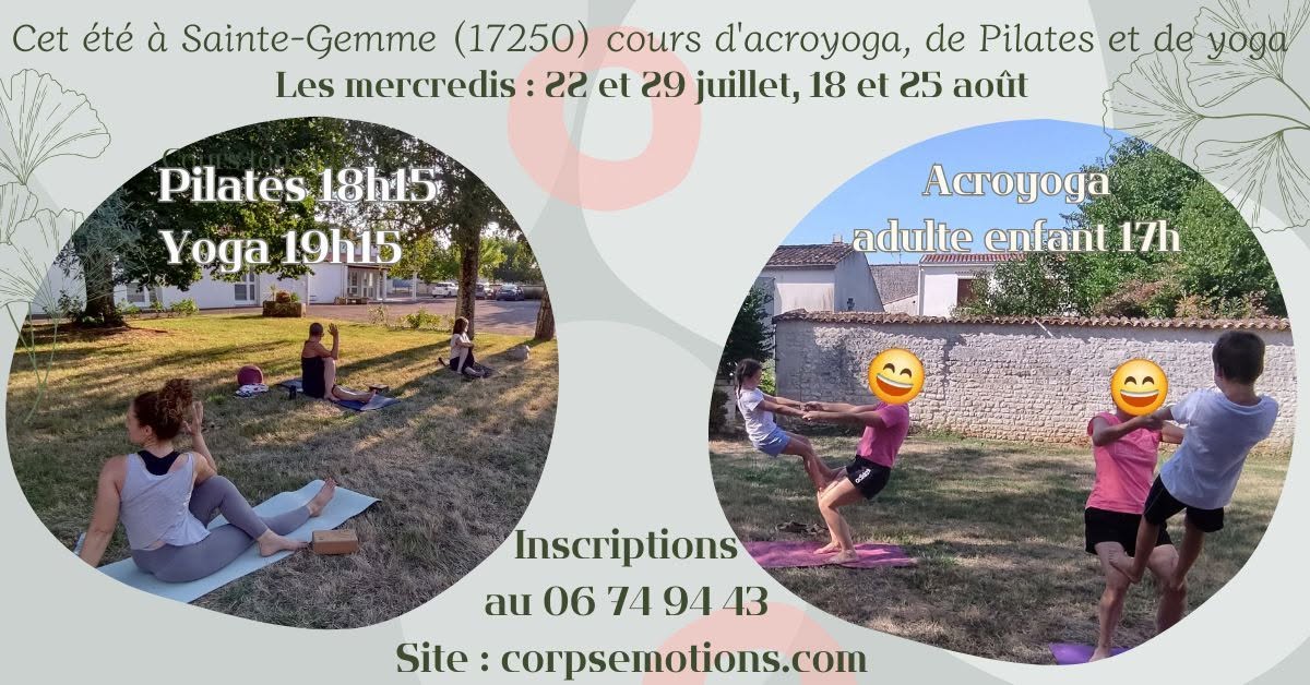Cours D Ete Acroyoga Pilates Yoga Sainte Gemme