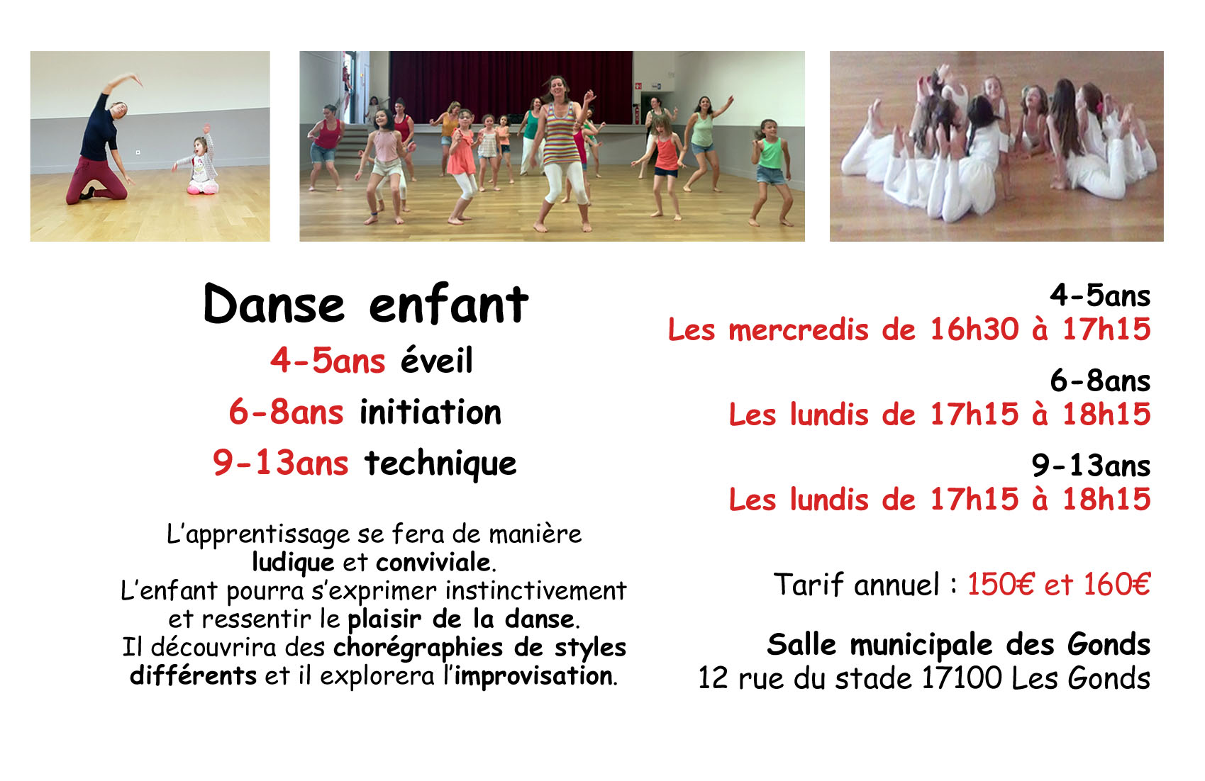 Danse Enfants 4 5ans 6 7ans Et 8 12 Ans Facebook Copy